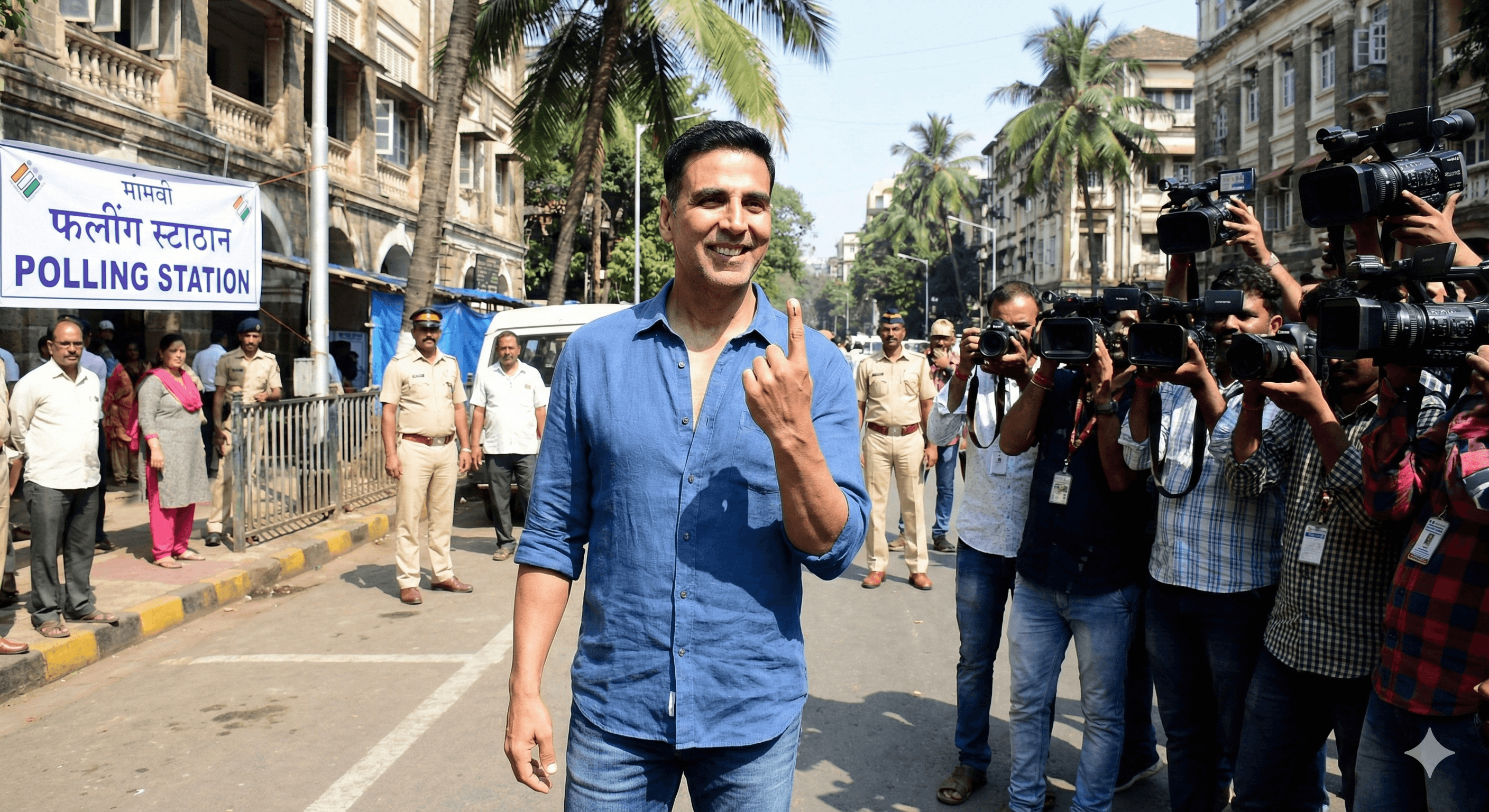 मतदानाचा हक्क बजावून अक्षय कुमारने जिंकली चाहत्यांची मने