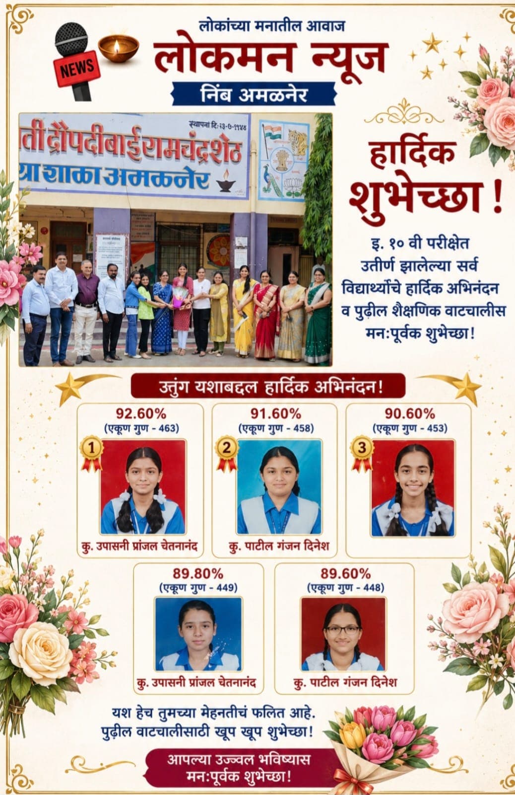 लेकींनी राखली शाळेची शान, 'डी.आर. कन्या'चा वाढवला मोठा मान!